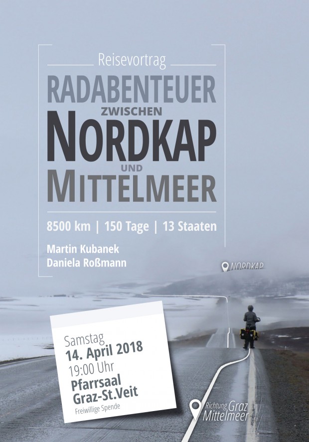 Foto auf Reisevortrag: Radabenteuer zwischen Nordkap und Mittelmeer  14. April