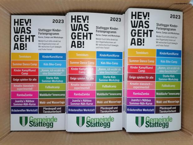 Foto auf Stattegger FerienProgrammfolder 2025
