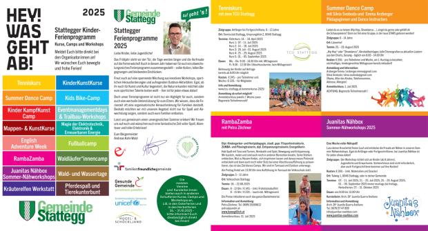 Foto auf Stattegger FerienProgrammfolder 2025